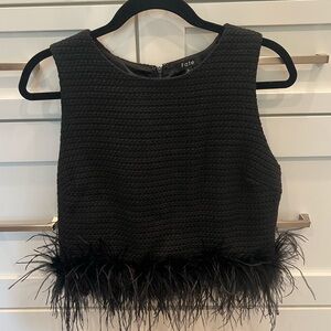 Fate Black Feathered tank top Sz. L